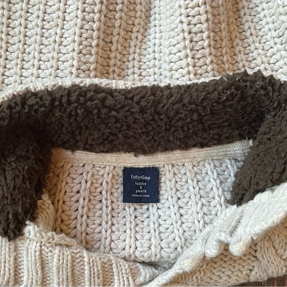 Gap Kids Fisherman Sweater with Sherpa lined collar - Picture 5 of 7